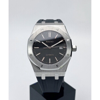 Custom Seiko Mod • Black Rose Steel AP on rubber • 42mm